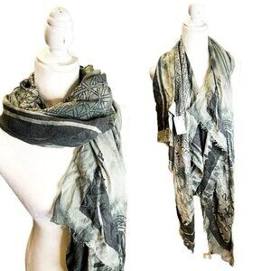 Women's Printed Shawl Fashionable‎ Lightweight Fringes Scarf Shawl for Women